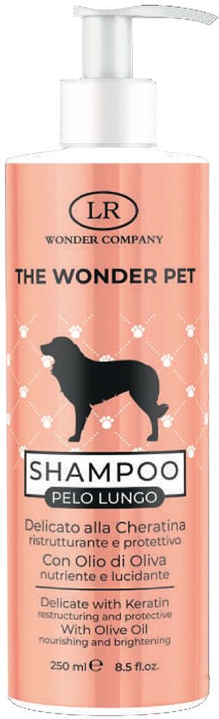 lr company wonder pet shampoo animali pelo lungo 250ml