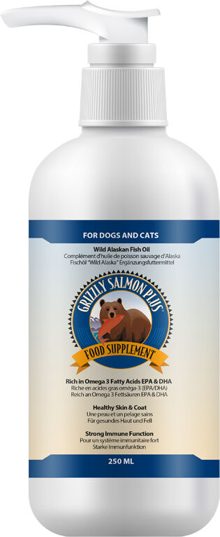 pets fitness di magistrelli grizzly salmon plus mangime complementare per cani 250ml