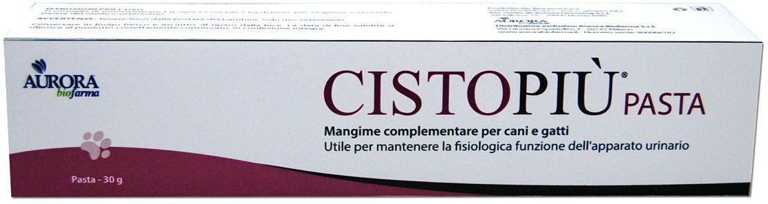 aurora biofarma cistopiu' pasta integratore cani e gatti 30g