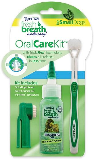 tropiclean fresh breath oral care kit per cani