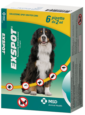 exspot spot-on cani soluzione 6 pipette 2ml 715mg/ml