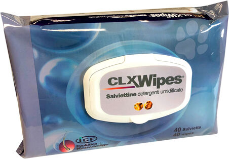 i.c.f. ind.chimica fine clx wipes salviettine detergenti umidificate cani e gatti 40 pezzi