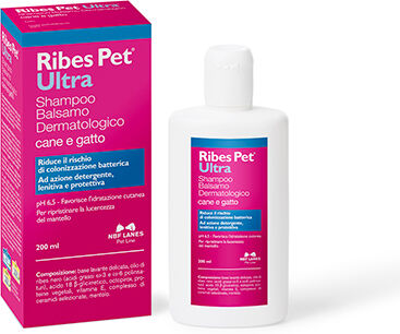 ribes pet ultra shampoo balsamo dermatologico cani e gatti 200ml