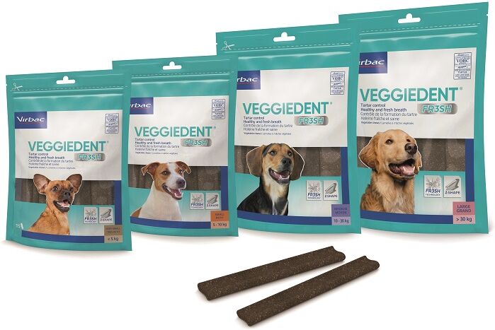 virbac srl veggident fr3sh stick igiene orale cane 15 pezzi