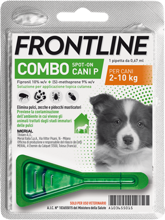 frontline combo spot on cani 2-10kg 1 pipetta 0,67ml 67mg+60,3mg