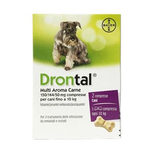 Drontal Multi Aroma Carne Antiparassitario Cani 2 Compresse