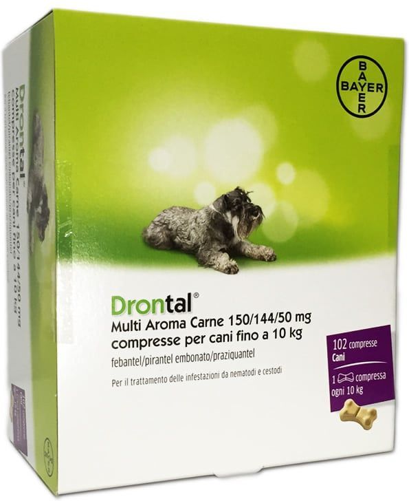 Drontal Multi Aroma Carne Antiparassitario Cani 102 Compresse