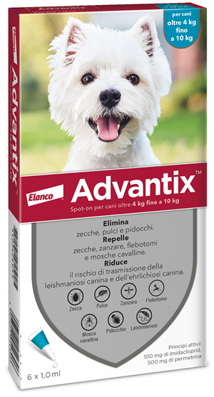 Advantix Spot On Cani 4-10kg 6 Pipette