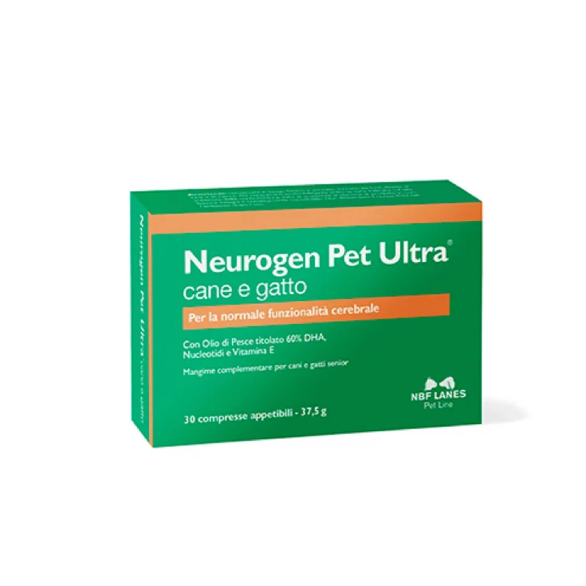 N.B.F. Lanes Neurogen Pet Ultra Contro Invecchiamento Celebrale 30 Compresse Appetibili