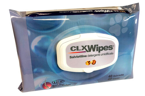 I.c.f. Ind.chimica Fine Clx Wipes Salviettine Detergenti Umidificate Cani E Gatti 40 Pezzi