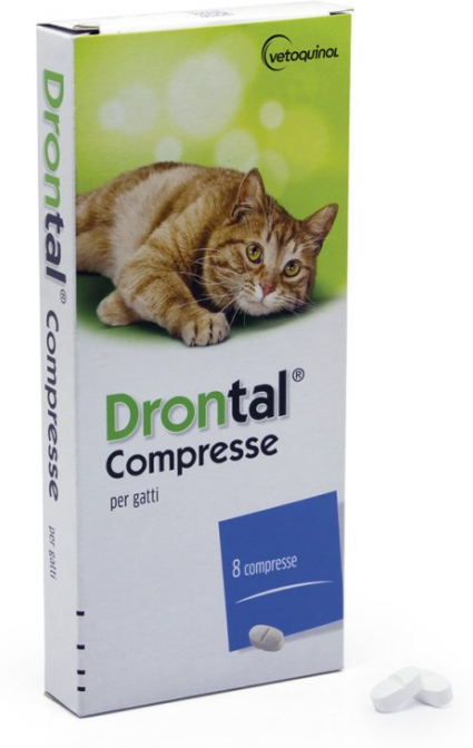 Drontal  230mg+20mg Gatto 8 Compresse