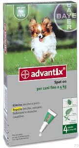 Advantix Spot On 4 Cani Fino A 4kg 4 Pipette