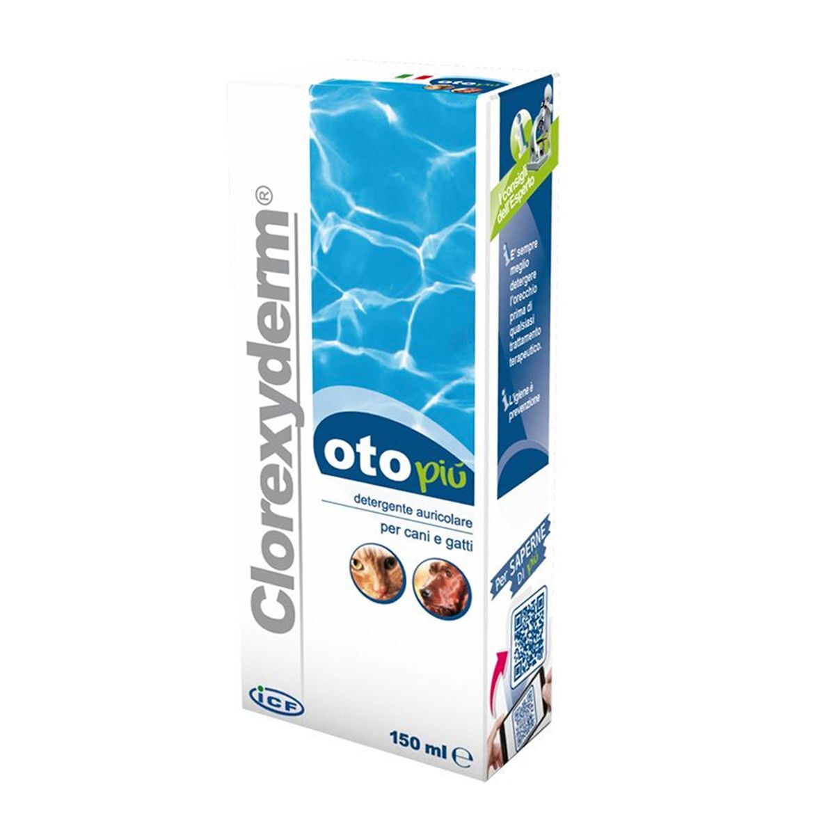 Clorexyderm Oto Più Detergente Orecchie Animali 150ml