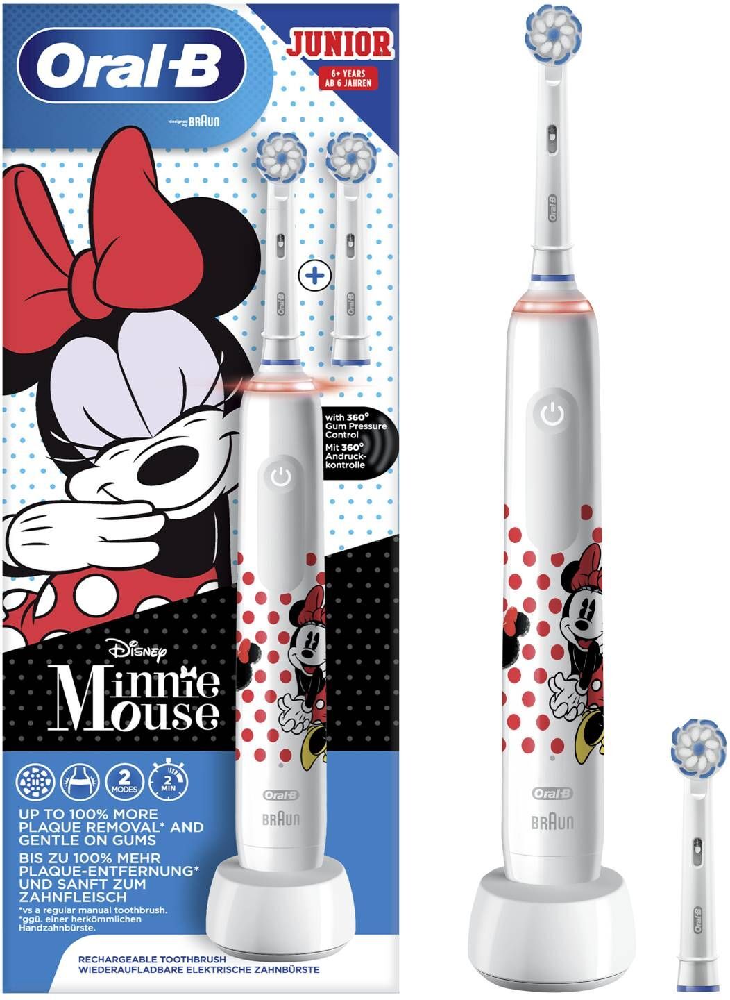 oral-b pro 3 junior minnie mouse spazzolino elettrico