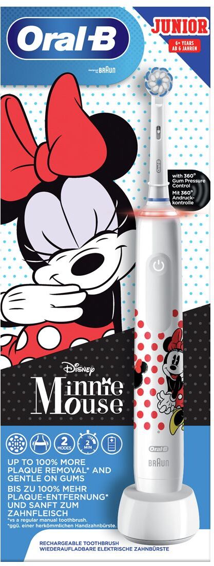 oral-b pro3 junior minnie spazzolino elettrico bambini 1 pezzo