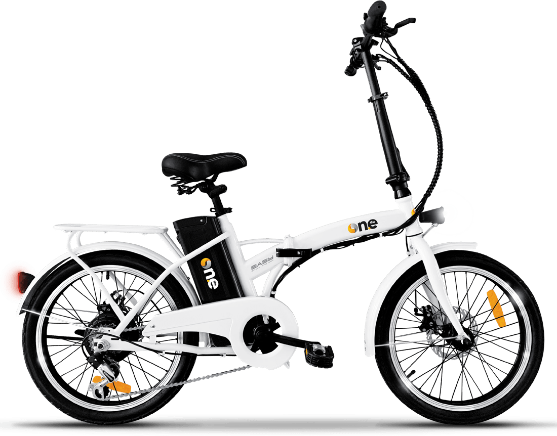 THE ONE Bicicletta elettrica con pedalata assistita E-Bike Bici Pieghevole 250 W Autonomia 35 km Pneumatici 20" - One Easy Shining White