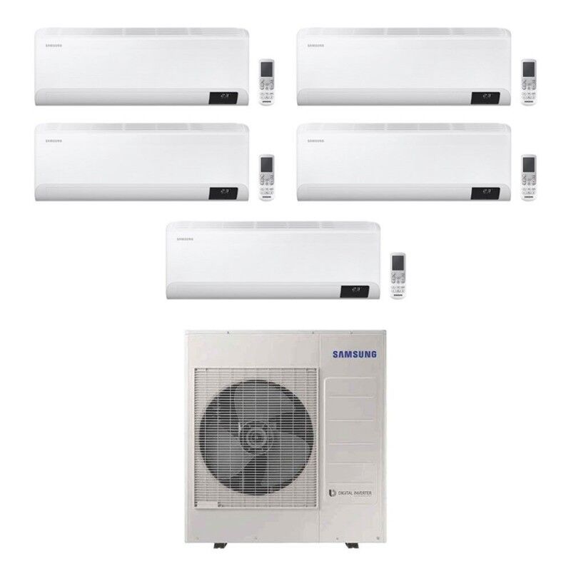 Samsung Climatizzatore Condizionatore Samsung Penta Split Inverter serie CEBU AJ100TXJ5KG R-32 Wi-Fi Integrato 7000+7000+9000+9000+12000