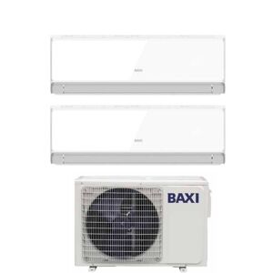 Baxi Climatizzatore Condizionatore Baxi Dual Split Inverter Serie HALO BIANCO 9+12 con LSGT50-2M R-32 Wi-Fi Integrato 9000+12000