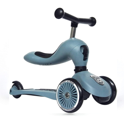 Scoot & Ride Scoot & Ride Monopattino e Triciclo 2in1 Highwaykick 1 Steel Steel Scoot & Ride Scoot & Ride Monopattino e Triciclo 2in1 Highwaykick 1 Steel Steel