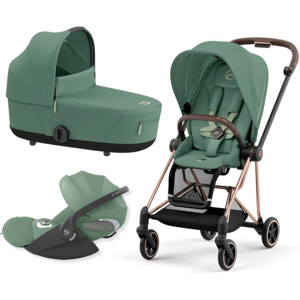 Cybex Platinum Trio Mios con Cloud T Plus Rose Gold -Leaf Green