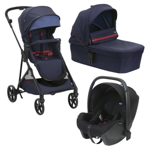 Chicco Trio Seety con Seggiolino Auto Kory Essential Oxford Blue