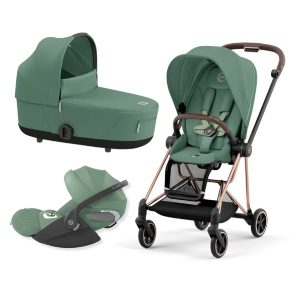 cybex platinum trio mios con cloud t plus rose gold -leaf green