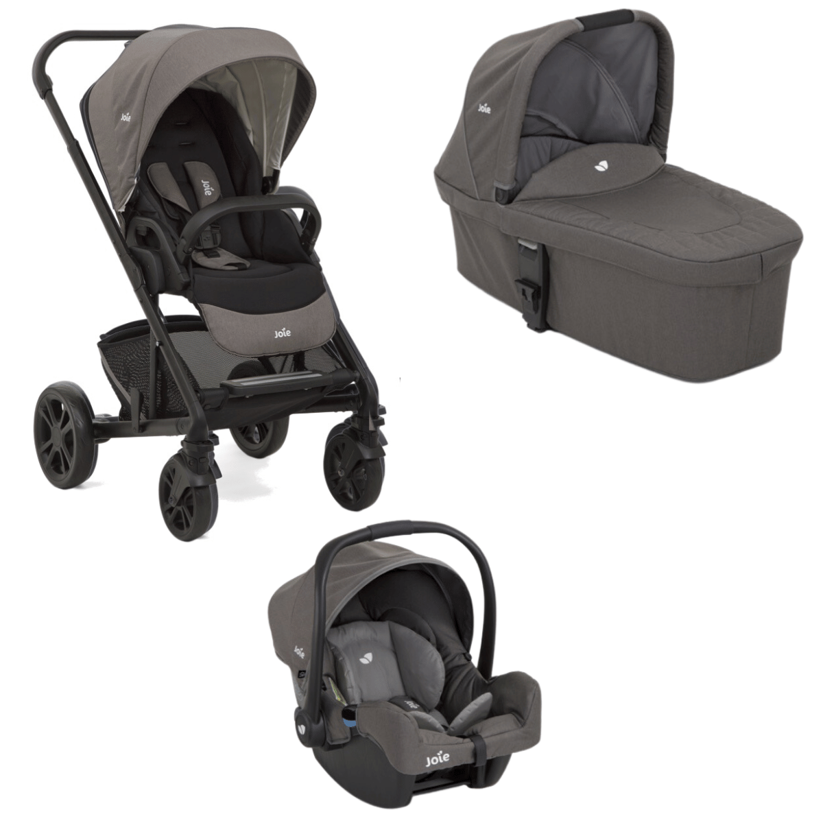 Joie Trio Chrome con Seggiolino Auto i-Snug Foggy Gray