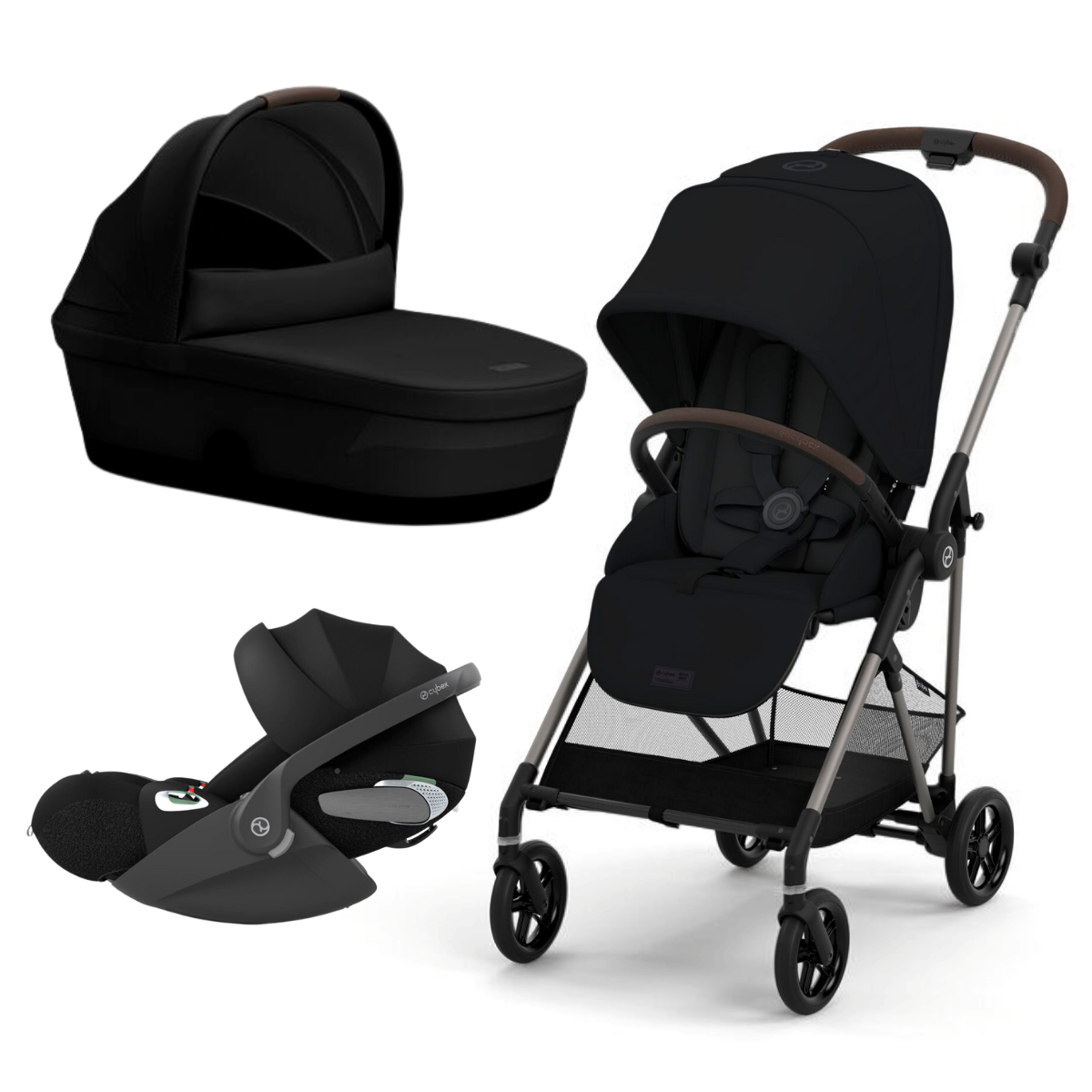 Cybex Trio Melio con Navicella Melio e Cloud T i-Size Magic Black