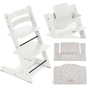 Stokke Promo Tripp Trapp con Cuscino e Baby Set OMAGGIO White - Star Silver