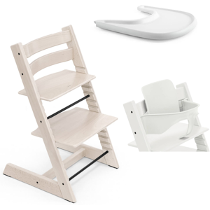 Stokke Promo Tripp Trapp e Vassoio con Baby Set Whitewash - White