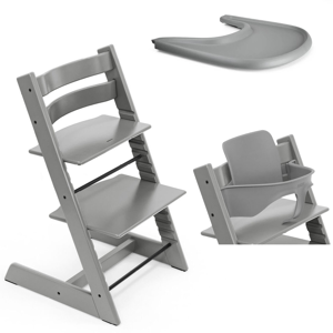 Stokke Promo Tripp Trapp e Vassoio con Baby Set OMAGGIO Storm Grey - Storm Grey