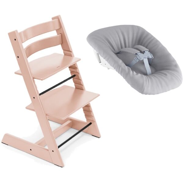 stokke promo tripp trapp con newborn set serene pink