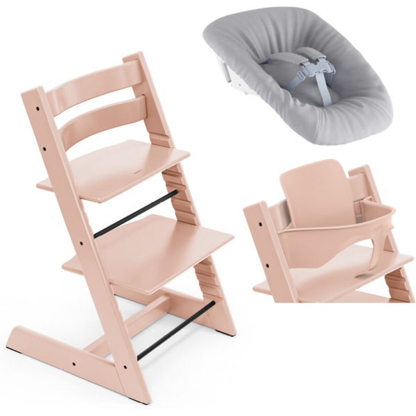 stokke promo tripp trapp e newborn con baby set serene pink