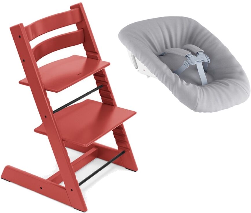 stokke promo tripp trapp con newborn set warm red