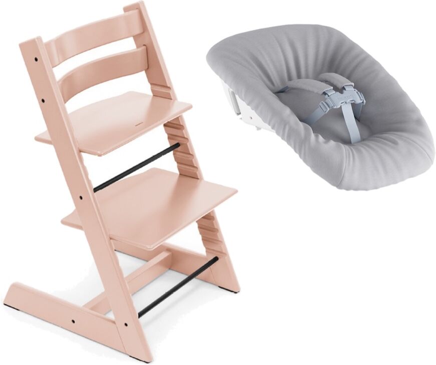 stokke promo tripp trapp con newborn set serene pink