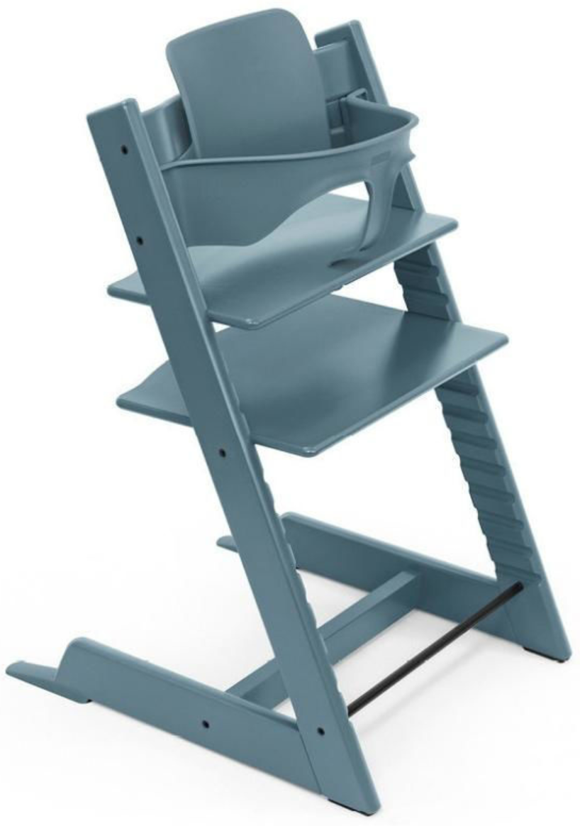 stokke promo tripp trapp con baby set omaggio fjord blue