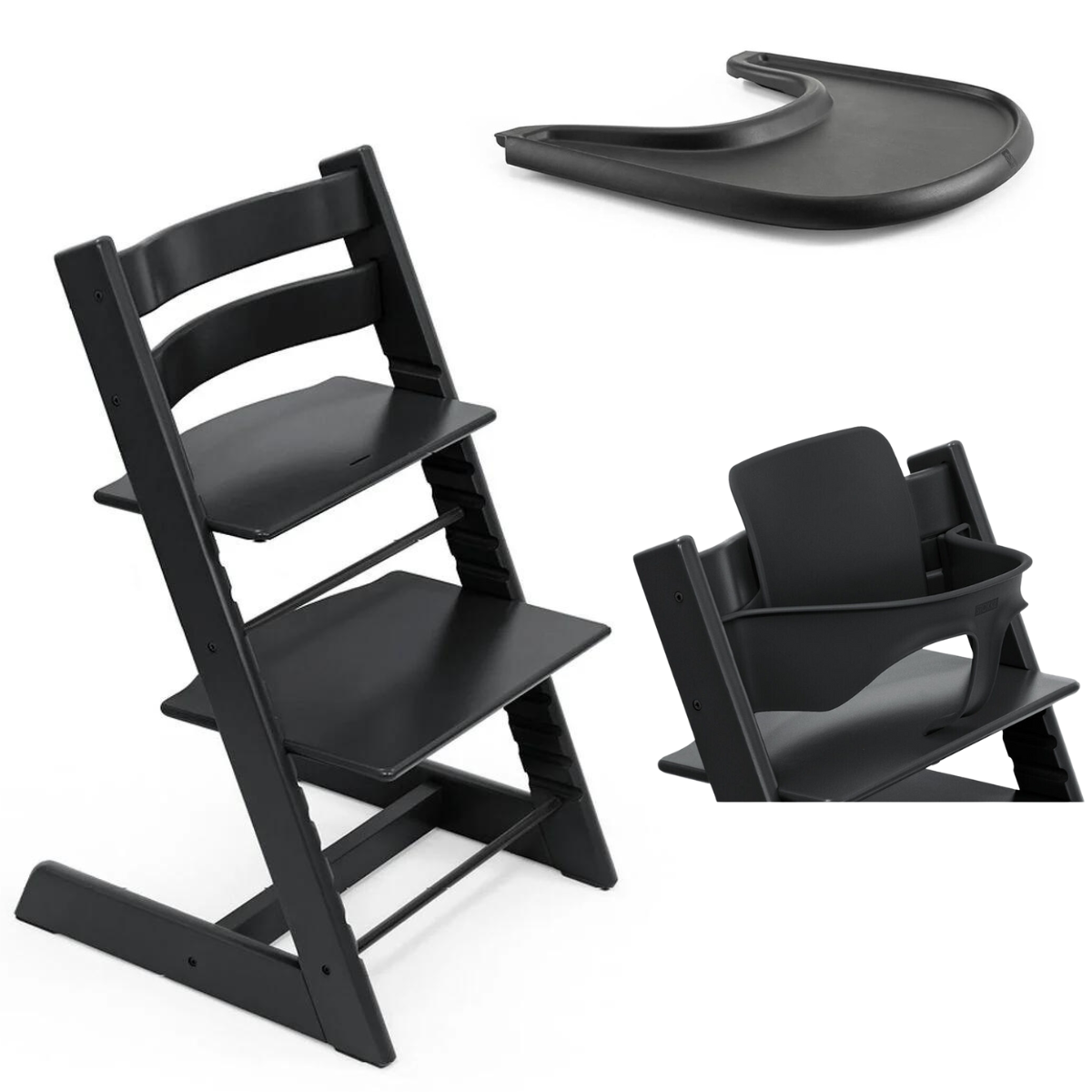 Stokke Promo Tripp Trapp e Vassoio con Baby Set Black - Black