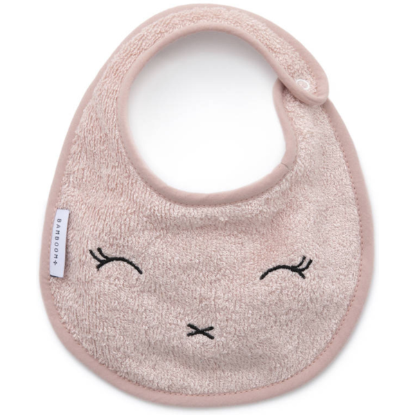 bamboom bavaglino bib in spugna per bambini rosa