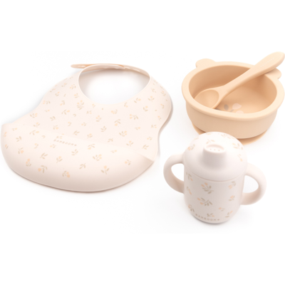 Set Pappa Bamboom Tulips in Silicone con Bavaglino, Scodella, Cucchiaio e Bicchiere Set Pappa Bamboom Tulips in Silicone con Bavaglino, Scodella, Cucchiaio e Bicchiere