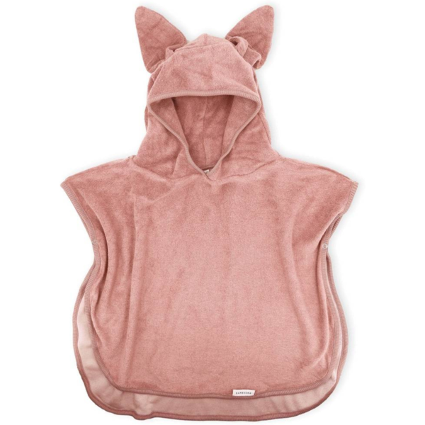 bamboom poncho estivo bambino 2-4 anni rosa scuro