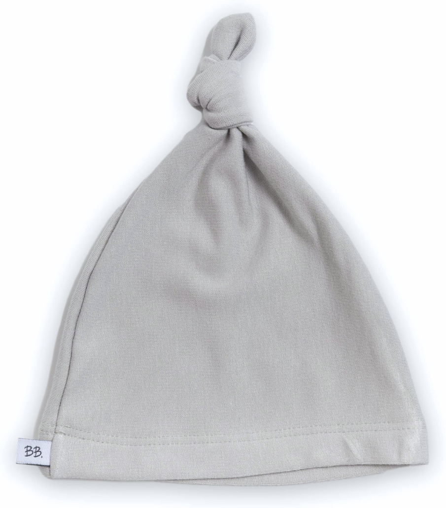 Bamboom Cappellino neonato con nodo Pure Grigio