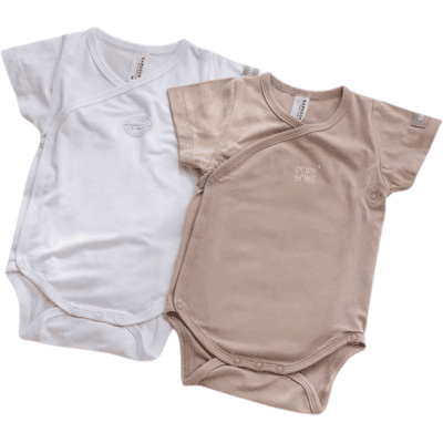 Bamboom Body maniche corte 2 pz Cammello e Bianco 3M 3M Bamboom Body maniche corte 2 pz Cammello e Bianco 3M 3M