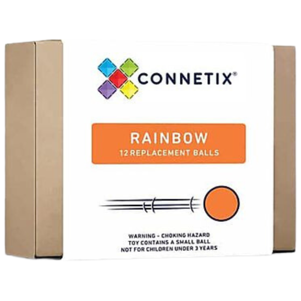 connetix palline arcobaleno in plastica 12 pezzi