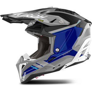 Airoh Casco Cross  Aviator 3 Saber Blu Lucido