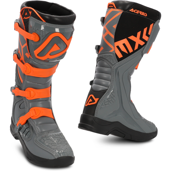 acerbis stivali cross  x-team grigio-arancio