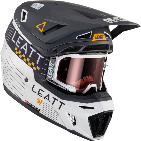 leatt kit casco cross  moto 8.5 v23 metallico + maschera