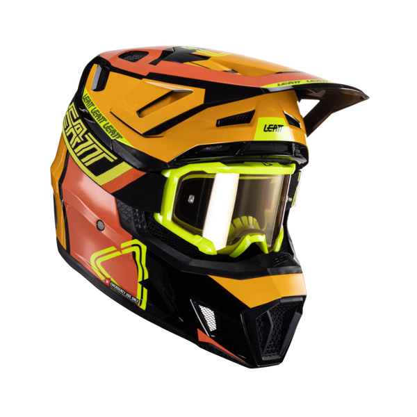leatt kit casco cross  moto 7.5 v24 citrus con maschera