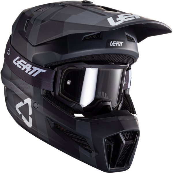 leatt kit casco cross  moto 3.5 v24 nero con maschera