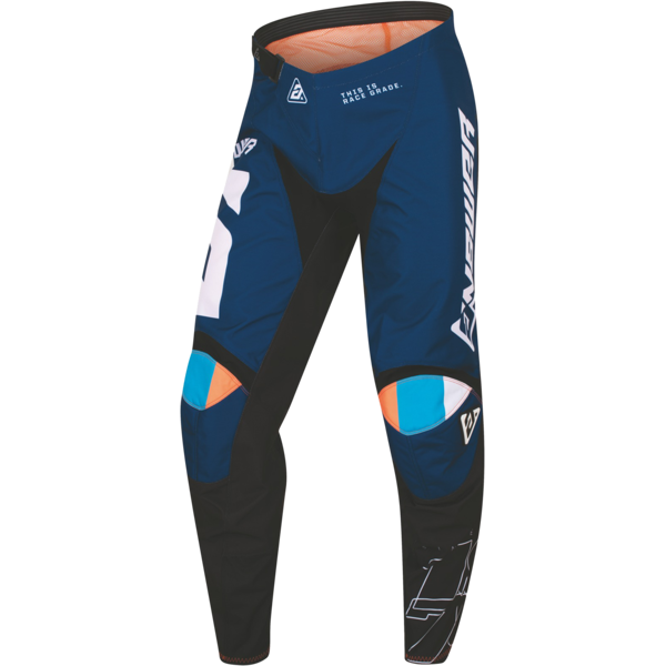 answer racing pantaloni cross bambino answer syncron cc blu-arancio-nero