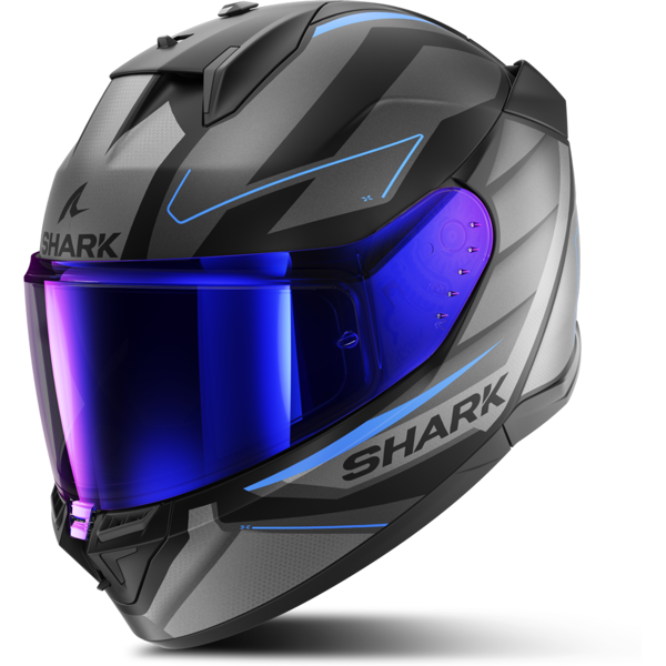 shark casco integrale  d-skwal 3 sizler mat nero-antracite-blu